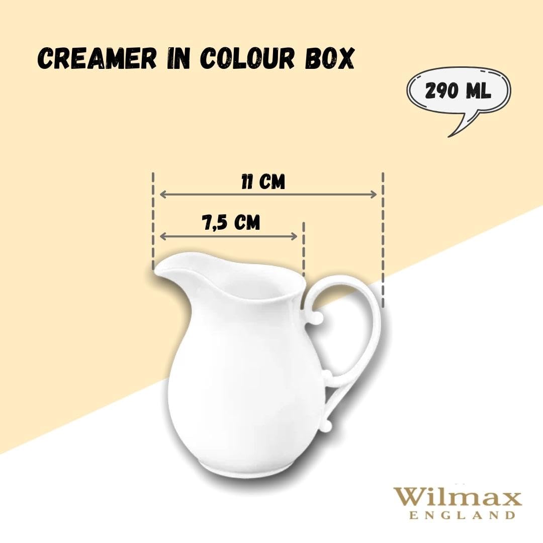 Wilmax WL-995041/1C Porzellan Milchkännchen, Weiss, 290mL Kapazität