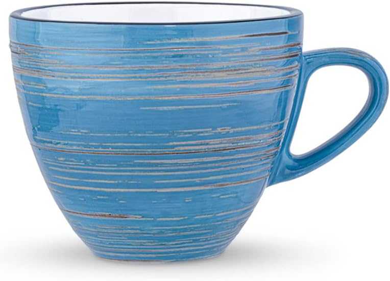 Wilmax Espressotasse-Untertasse 75 ml Blau Porzellan 6er Set WL-669633/AB6
