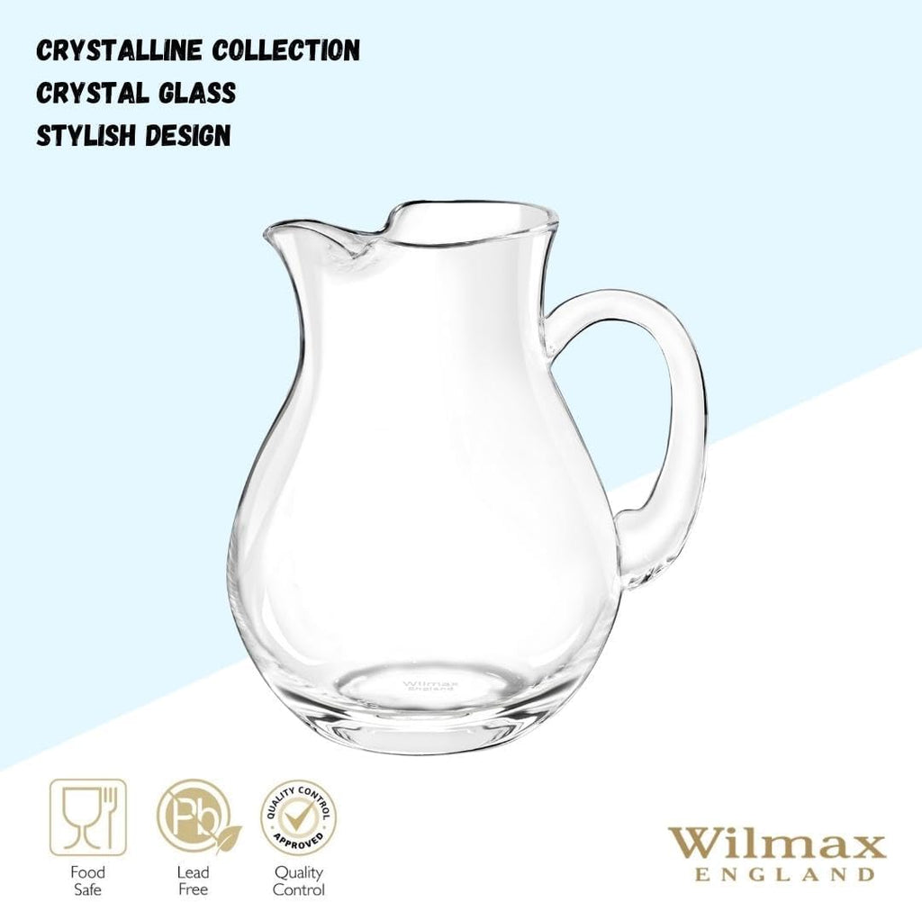 Wilmax Karaffe (1000ml) mit 6 Gläsern(540ml) Kristallglas Set WL-888370/1C-888022/A6