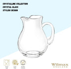 Wilmax Karaffe (1000ml) mit 6 Gläsern(540ml) Kristallglas Set WL-888370/1C-888022/A6