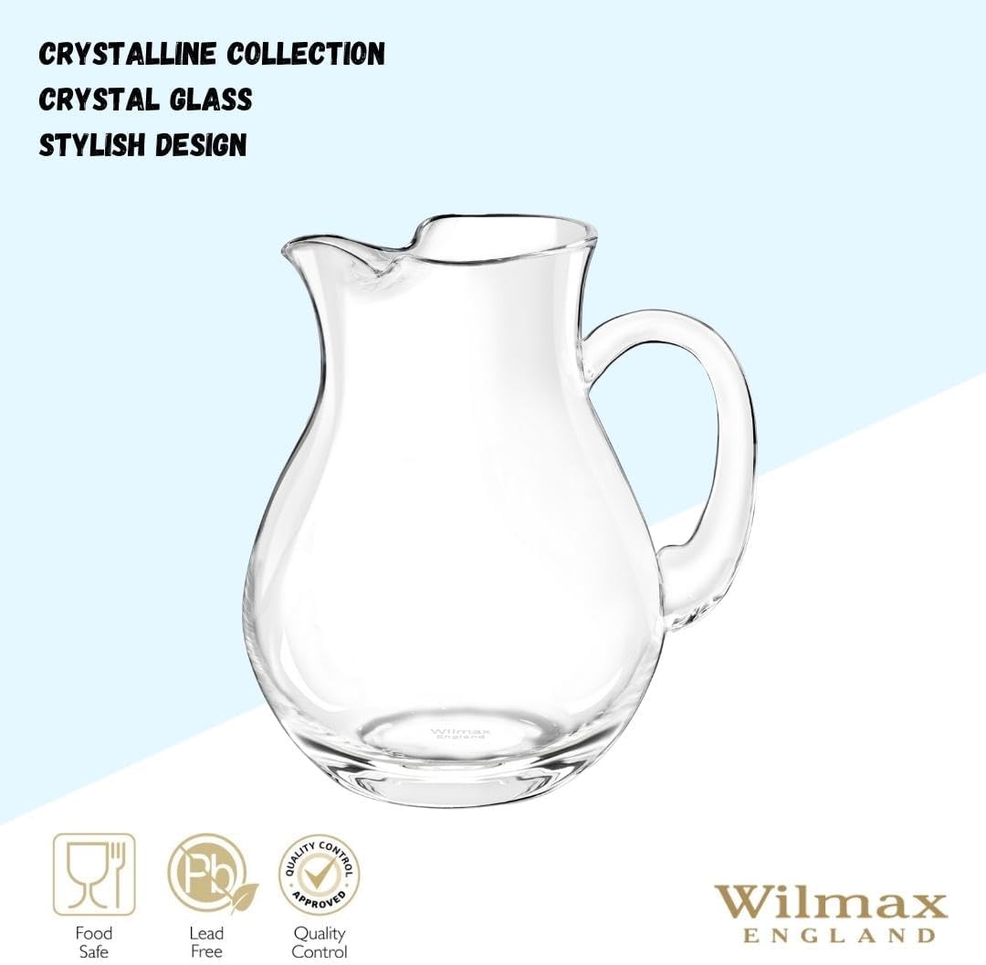 Wilmax Karaffe (1000ml) mit 6 Gläsern(540ml) Kristallglas Set WL-888370/1C-888022/A6