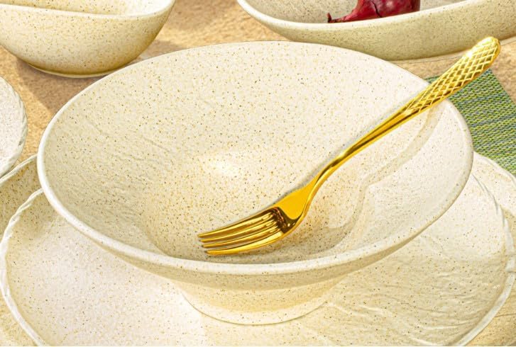 Wilmax Tiefer Teller 22,5 cm 1100 ml Sand aus Porzellan