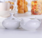 Wilmax Zuckerdose und Milchkännchen Set Weiß Porzellan WL-995025/2C