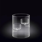 Wilmax Kerzenhalter für 2 Teelichter Thermoglas WL-888905/A