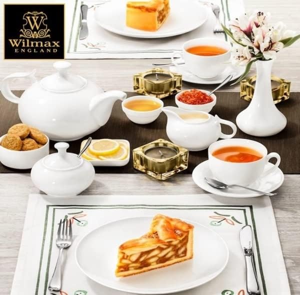 Wilmax Zuckerdose und Milchkännchen Set Weiß Porzellan WL-995025/2C