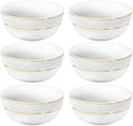 Wilmax Schale 12 cm Weiß Goldrand Porzellan 6er Set WL-880102366/A6