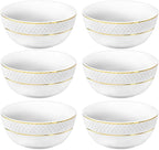 Wilmax Schale 12 cm Weiß Goldrand Porzellan 6er Set WL-880102366/A6