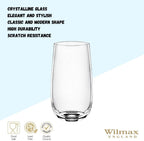Wilmax Karaffe (1000ml) mit 6 Gläsern(540ml) Kristallglas Set WL-888370/1C-888022/A6