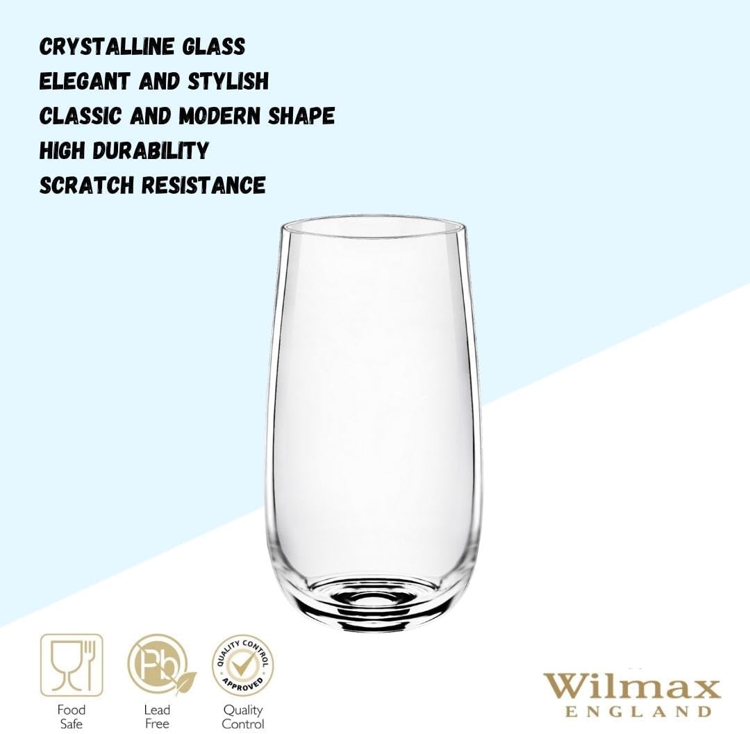 Wilmax Karaffe (1000ml) mit 6 Gläsern(540ml) Kristallglas Set WL-888370/1C-888022/A6