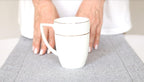 Wilmax Tasse 450 ml 4er-Set Weiß mit goldfarbenem Dekor aus Porzellan