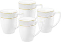 Wilmax Tasse 450 ml Weiß Goldrand Porzellan 4er Set WL-880102432/A4