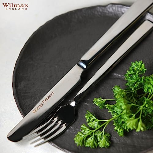 Wilmax WL-661124/A Porzellan Runde Platte, Schwarz, 20.5cm Durchmesser