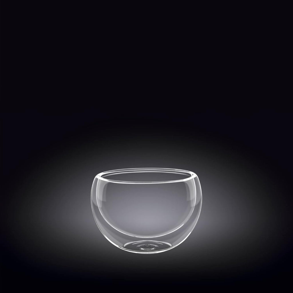 Wilmax Doppelwandige Glasschale 80 ml Transparent