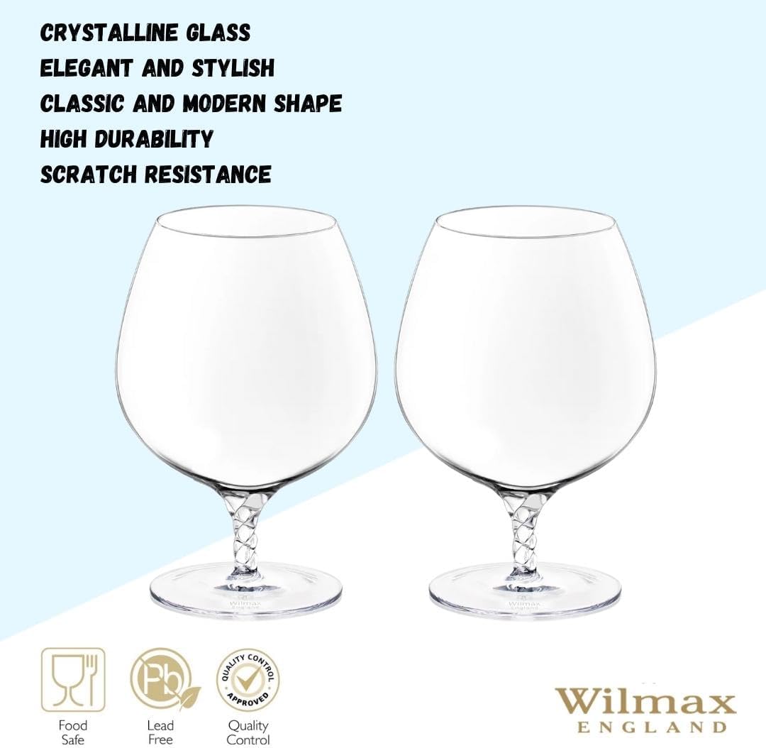 Wilmax WL-888108/2C Cognacglas, 550mL Kapazität, 2 Stück