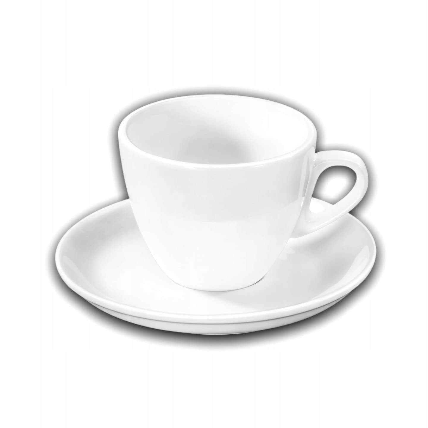 Wilmax WL-993174/AB Porzellan Kaffeetassen- und Untertassen-Set, Weiss, 110mL Kapazität