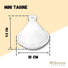 Wilmax WL-992726/A Porzellan Mini Tajine, Weiss, 10cm Höhe