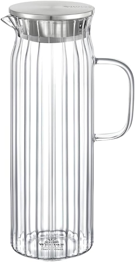 Wilmax Glaskaraffe mit Edelstahl-Deckel, 1500 ml, WL-888220/A
