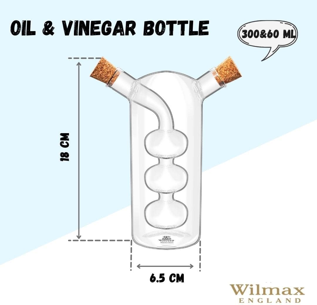 Wilmax Öl- und Essigflasche 300/60 ml Glas WL-888956/A