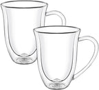 Wilmax Doppelwandige Tasse 300 ml Borosilikatglas 2er Set WL-888726/A2