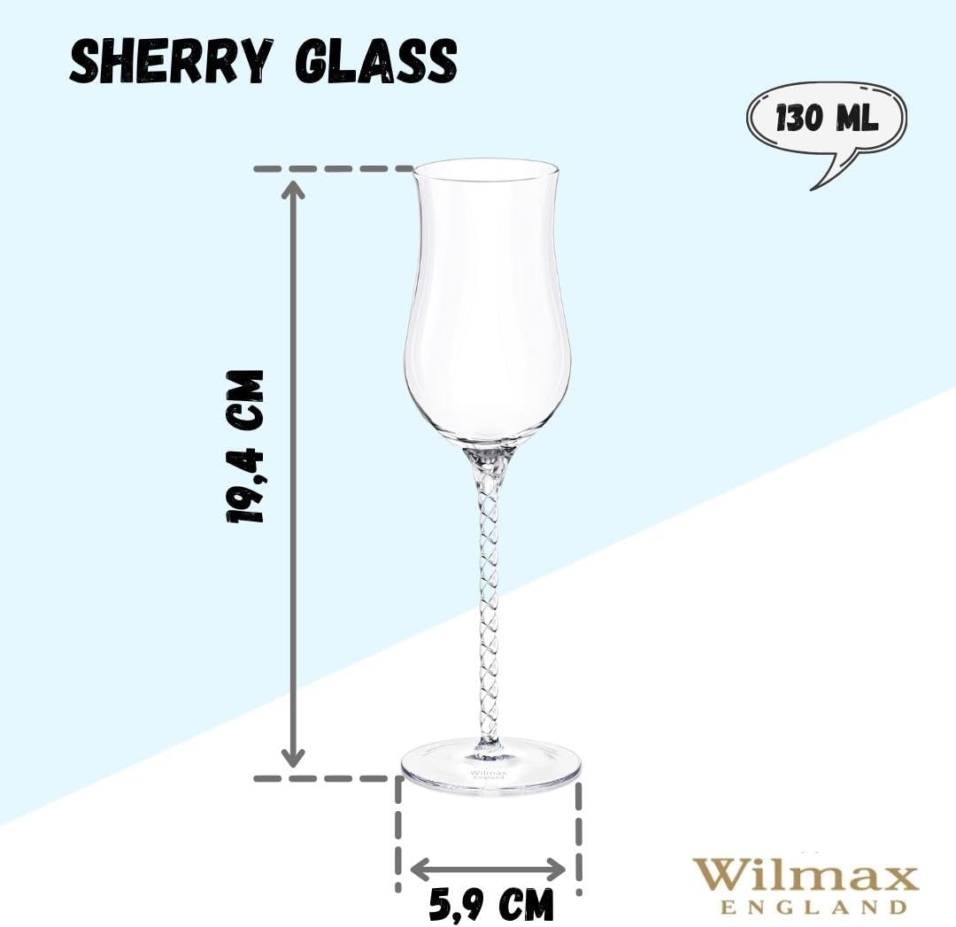 Wilmax WL-888110/2C Sherry-Glas, 130mL Kapazität, 2 Stück