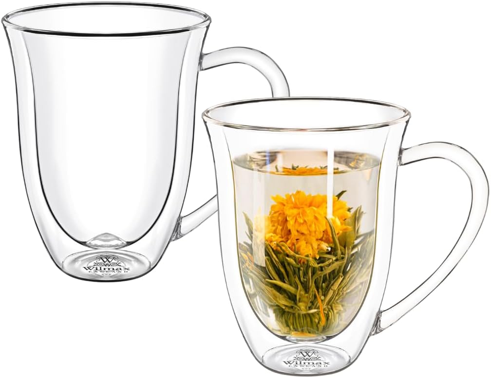 Wilmax Doppelwandiger Becher 250 ml Borosilikatglas 2er Set WL-888725/A2