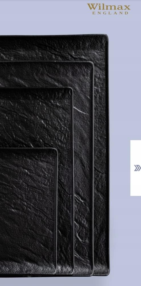 Wilmax Quadratische Platte SlateStone 27 cm Schwarz WL-661107/A