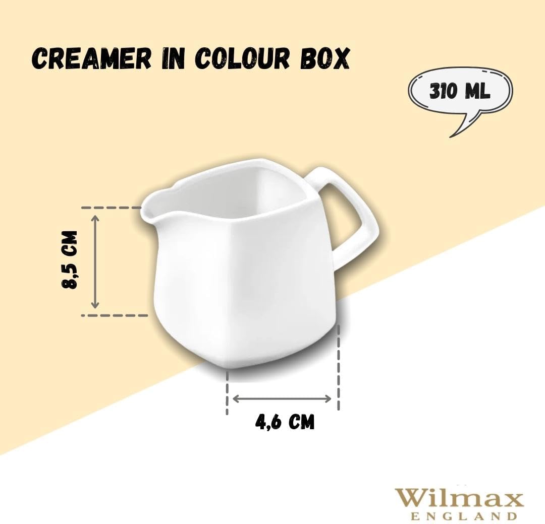 Wilmax Milchkännchen 310 ml Weiß Porzellan Ilona WL-995027/1C