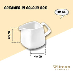 Wilmax WL-995027/1C Porzellan Milchkännchen, Weiss, 310mL Kapazität