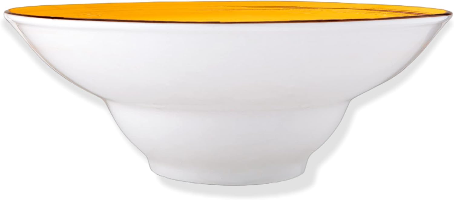 Wilmax Porzellanteller Gelb, Tief, 22.5 cm Durchmesser, 1100 ml – WL-669423/A