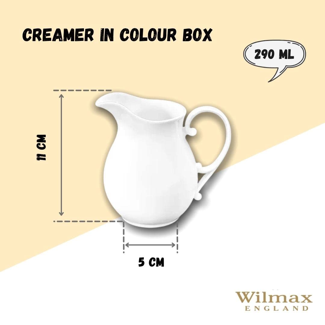 Wilmax WL-995041/1C Porzellan Milchkännchen, Weiss, 290mL Kapazität