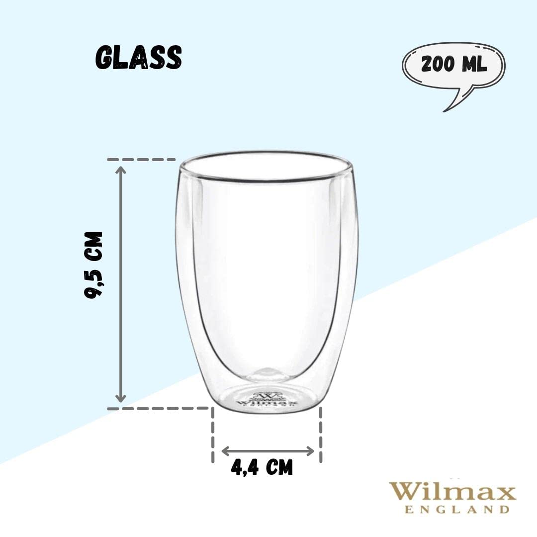 Wilmax WL-888731/A Doppelwandiges Glas, 200mL Kapazität