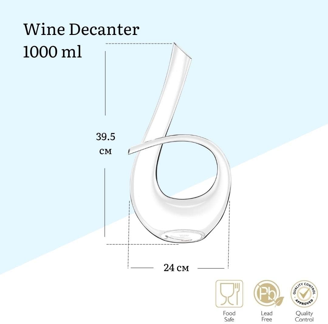 Wilmax Dekanter 1000 ml Kristallglas Transparent WL-888348/1C