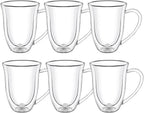Wilmax Doppelwandiger Becher 250 ml Borosilikatglas 6er Set WL-888725/A6