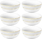 Wilmax Schale 14 cm Weiß Goldrand Porzellan 6er Set WL-880102367/A6