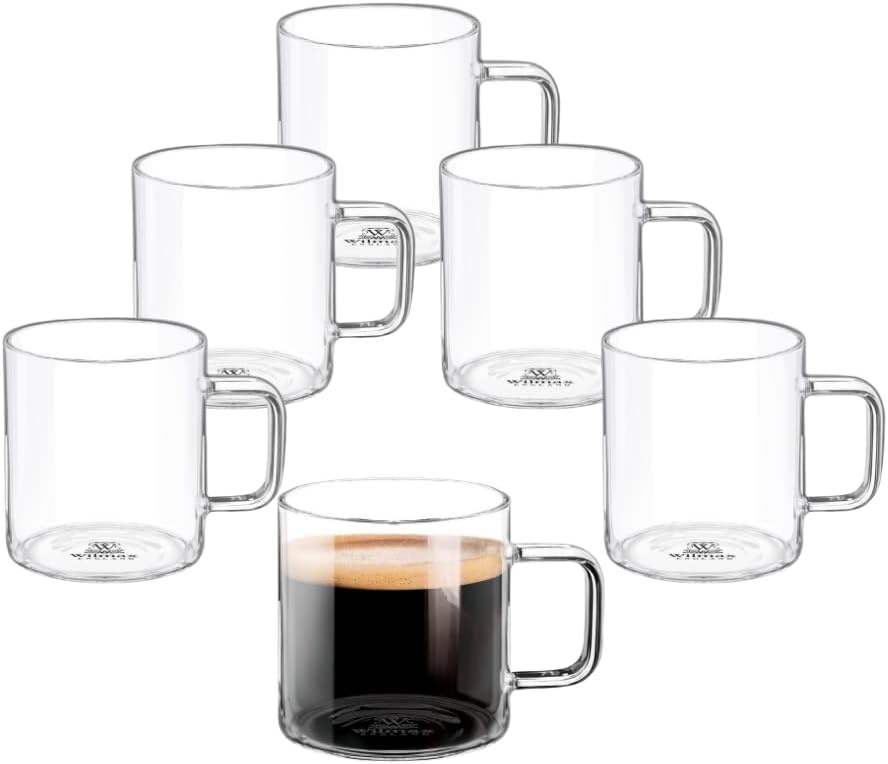 Wilmax Tassen 100 ml Borosilikatglas, 6er-Set WL-888602/A6