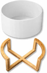 Wilmax Porzellanschale 20 cm mit Bambusständer 2630 ml WL-992748/A-WL-771106/A