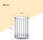 Wilmax Geriffeltes Glas 200 ml Borosilikatglas Transparent WL-888623/A