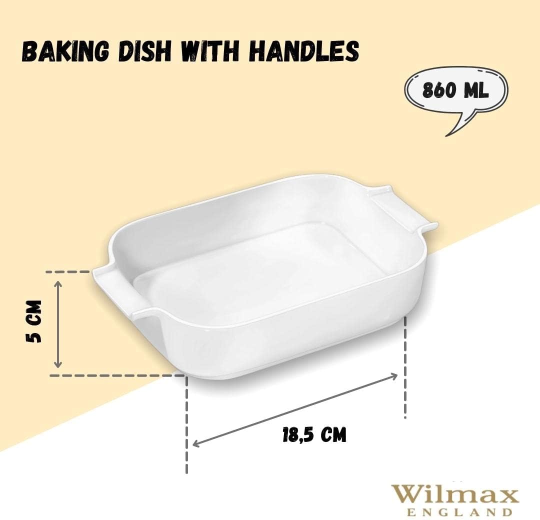 BAKING DISH WITH HANDLES 23 X 14.5 X 5 CM    860 ML IN COLOUR BOX