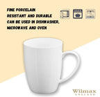 Wilmax Tassen 460 ml Weiß Porzellan 2er Set WL-993018/A2