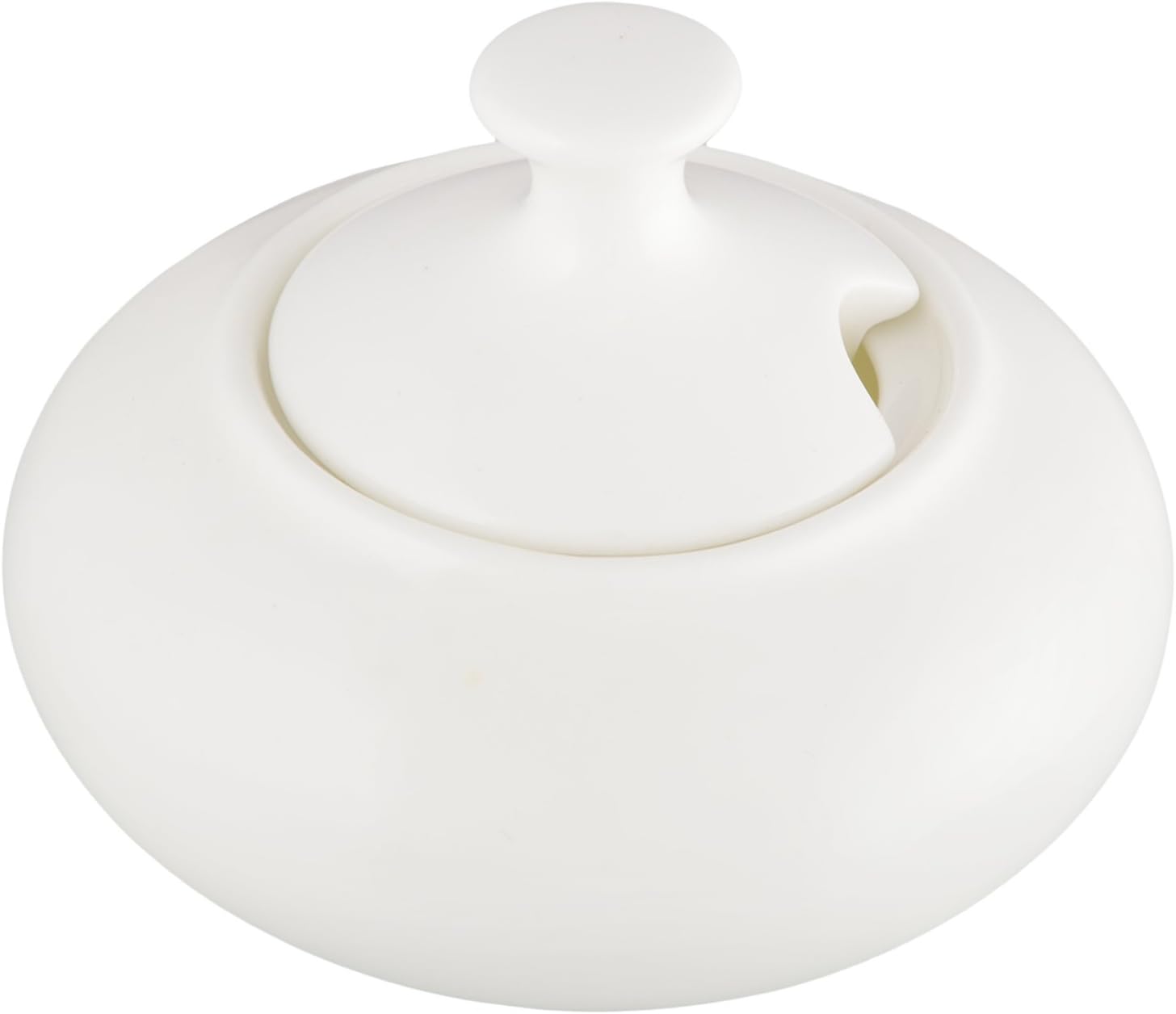 Wilmax Zuckerdose mit Deckel 250 ml Weiß Porzellan WL-995021/A