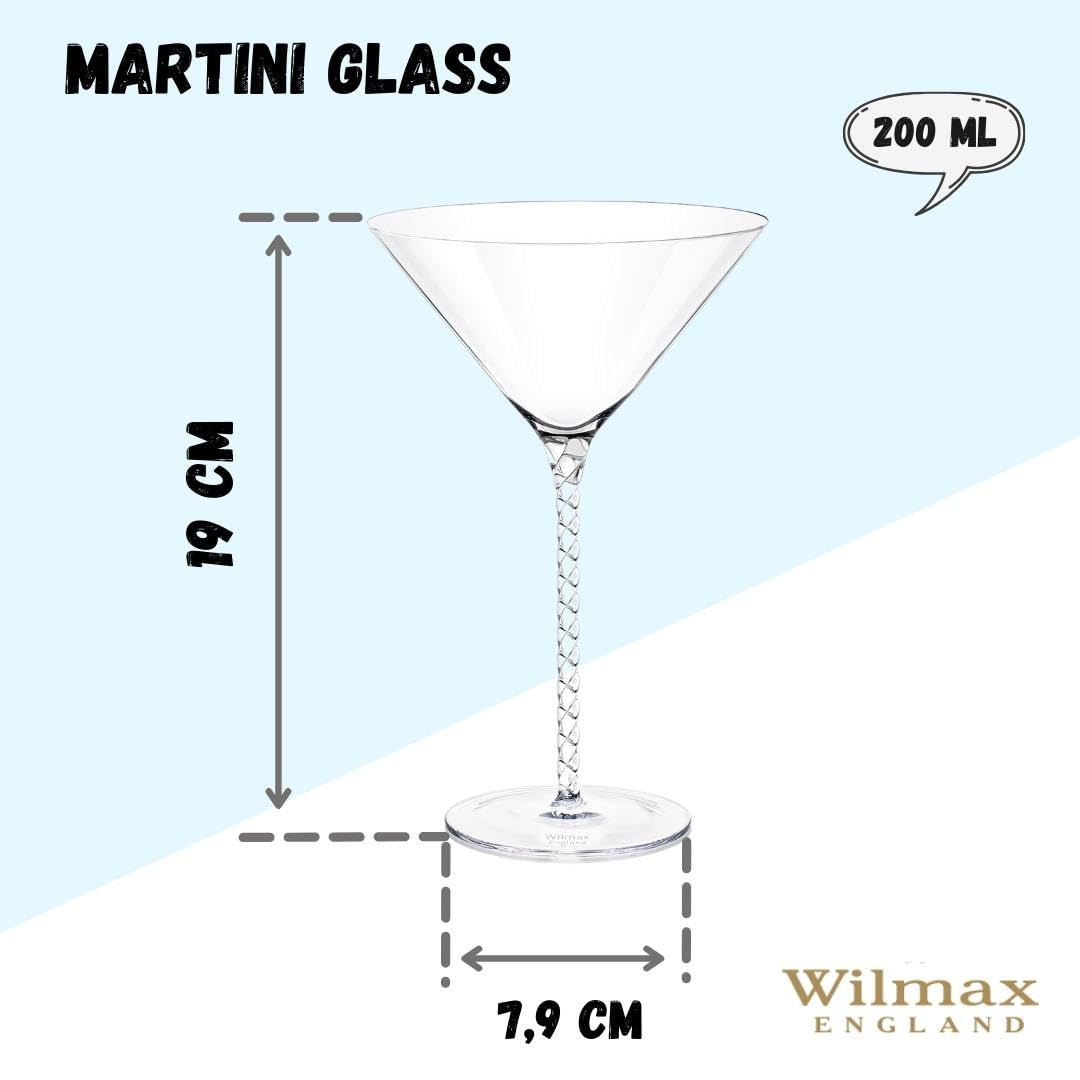 Wilmax WL-888106/2C Martiniglas, 200mL Kapazität, 2 Stück