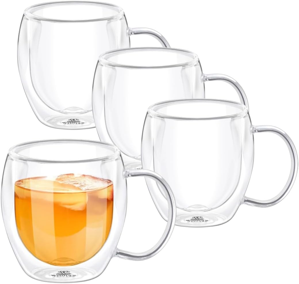Wilmax Doppelwandiger Glasbecher 500 ml 4er Set WL-888749/A4