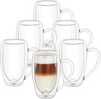 Wilmax Doppelwandiger Glasbecher 300 ml 6er-Set Transparent