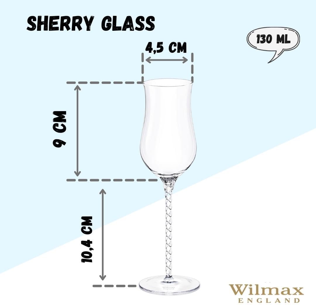 Wilmax WL-888110/2C Sherry-Glas, 130mL Kapazität, 2 Stück