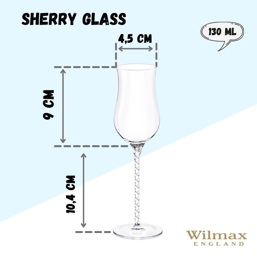 Wilmax WL-888110/2C Sherry-Glas, 130mL Kapazität, 2 Stück