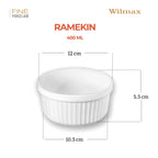 Wilmax Ramekin 400 ml Weiß aus Porzellan