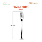 Wilmax Tafelgabel 20 cm 2er-Set Silber aus Edelstahl