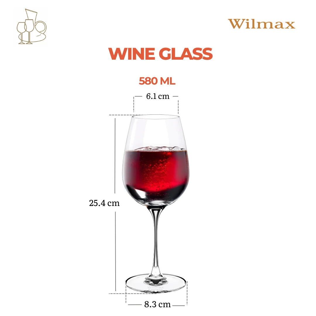 Wilmax Weinglas 580 ml 2er-Set Transparent aus Wilmax Crystalline-Serie