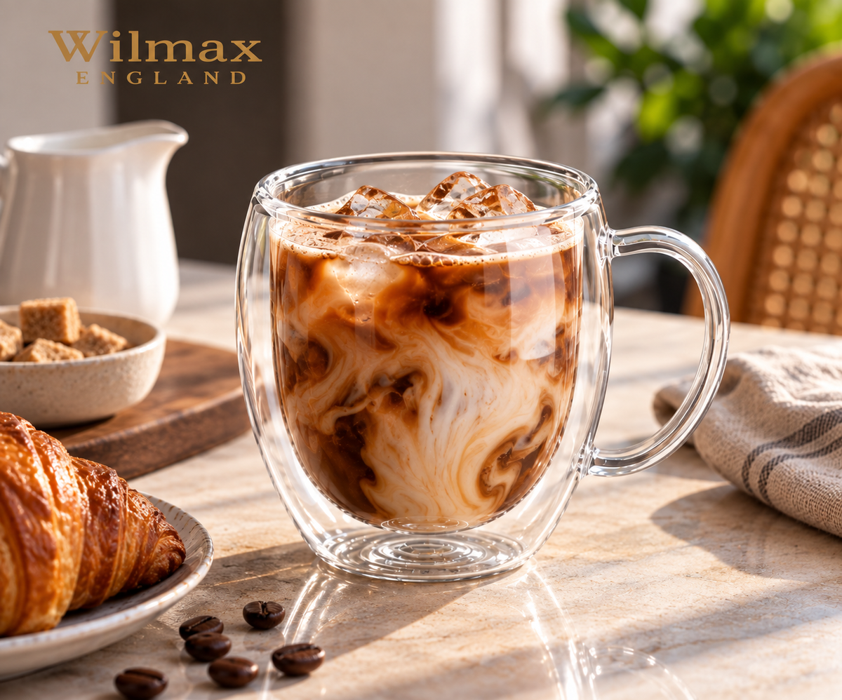 Wilmax Doppelwandiger Glasbecher 400 ml Transparent