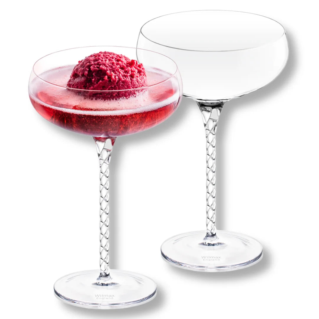 Wilmax Champagnerschale 300 ml 2er-Set Transparent aus Wilmax Crystalline-Serie